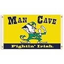 NCAA Notre Dame Fighting Irish Man Cave Flag with 4 Grommets, 3 x 5-Feet