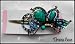 Treena Bean Vintage Fashion Jeweled Turquoise Rhinestone Hair Clip***FREE SHIPPING***CHECK OUT OUR OTHER COLORS AND DESIGNS***