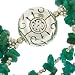 EXP Handmade Dark Green Jade Lariat Necklace With Etched Silver Accent Bead image 2