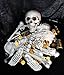 Joyin Toy 136 PCs Halloween Decorations including 28 PCs Halloween Bones 100 Pirate Coins and spider webs