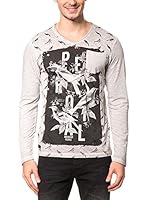 AMERICAN PEOPLE Camiseta Manga Larga Triton (Gris Perla)