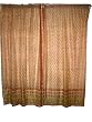 2 Red Pink Floral Poly Silk India Sari Drapes Curtains Panels Window Dressing Rod Pocket 85"