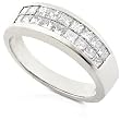 18k Gold 1.00 carat Invisible Set Princess Diamond Band (GH/VS-SI)