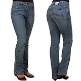New York Giants Womens Cheerleader Boot Jeans - Medium Wash