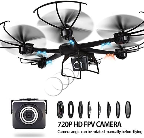 Flymemo X600 RC Hexacopter WiFi FPV Quadcopter Drone with Camera Live Video HD 720P Android/IOS APP Compatible with 3D VR Headset,One-Key Return &amp; Headless Mode &amp; 360 Degree Flips Roll