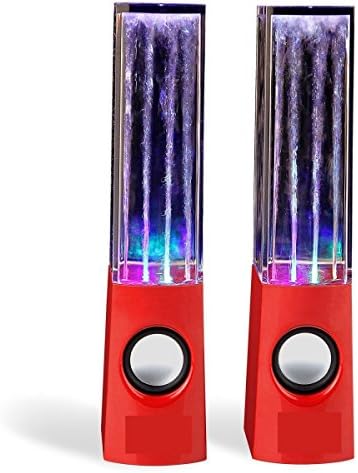 Auzewi Music Fountain Mini Amplifier Dancing Water Speakers I-station7 Apple Speakers(Red)