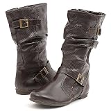 Bamboo Newark11 Mid-Calf Boots 8 Brown