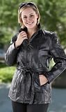 Women's Giovanni Navarre&reg; Mosaic Leather Jacket Black