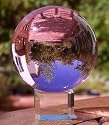 Crystal Meditation Ball Globe 80 Mm, Rose Quartz, Free Stand