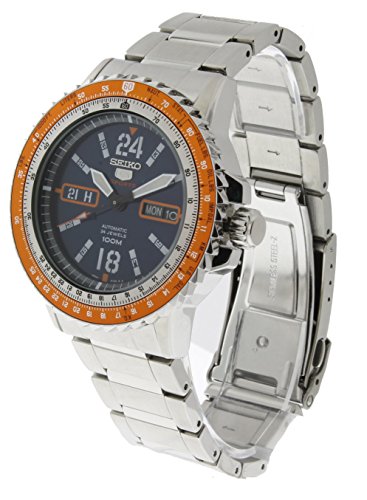 Where To Buy Seiko 5 Sport Automatic Blue Dial Orange Bezel Stainless Steel Mens Watch Srp351 Kipoaer Pom