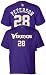 Search : Minnesota Vikings Peterson #28 Kid's Name and Number Tee-Purple