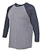 Nl6051 NEXT LEVEL APPAREL Unisex Tri-Blend Raglan, Vintage Navy/ Premium Heather, Small