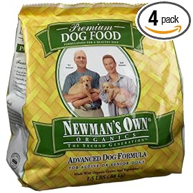 Newman's Own®Organics Advanced Dog Chicken & Rice Formula, 1.5 Pound Bags (Pack of 4)