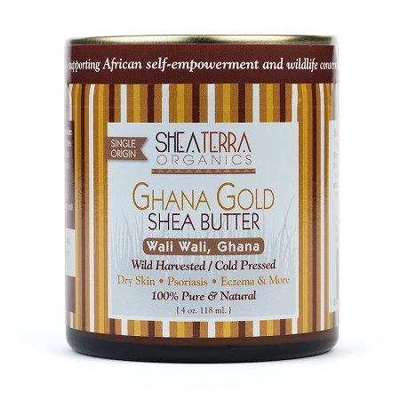 Shea Terra Shea Gold Virgin Pressed Shea Butter 4 oz.