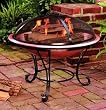 Copper Cocktail Fire Pit with Vinyl Cover