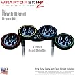 Metal Flames Blue Skin by WraptorSkinz fits Rock Band Drum Set for Nintendo Wii, XBOX 360, PS2 & PS3 (DRUMS NOT INCLUDED)