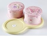 KANARIA 赤ちゃん 子供 初めて の 歯 ＆胎毛 容器 入れ物 /　乳歯 髪の毛 / 記念 に / 男の子 女の子 / ピンク ブルー (ピンク)