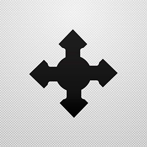 Sticker Midle Age Gothic Cross waterproof Games Specialty Motorbike Black (7 X 7 In)