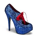 Bordello Glitzernde Plateau-Pumps mit Schleife Teeze-10G