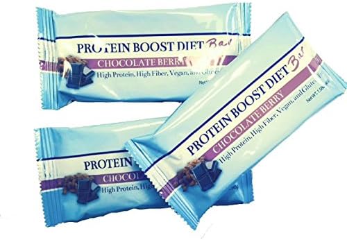 Protein Boost Diet Chocolate Gogi Berry Flavor - Delicious protein bar - 12 Bars Per Box, 160 Calories