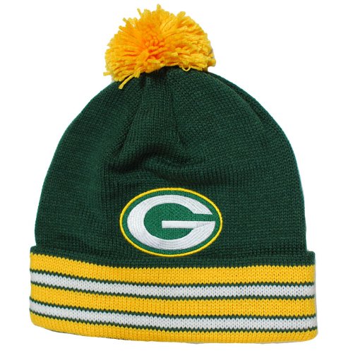 Mitchell & Ness Green Bay Packers Throwback Jersey Stripe Knit Hat One Size Fits All
