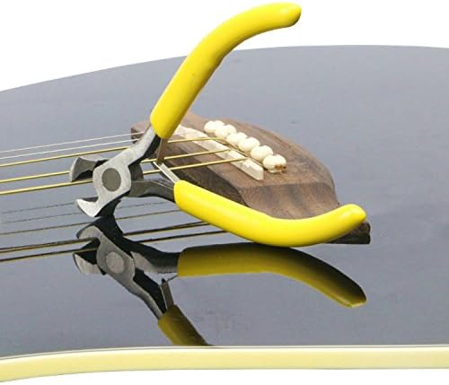 MUSEUNLIMITED Yellow Style 2 Guitar String Cutter Guitar Fret Nipper Guitar Bridge Pins Puller Luthier Tool