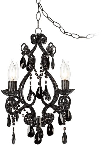 black glass chandelier