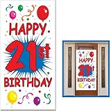 21st Birthday Door Cover Party Accessory (1 count) (1/Pkg)
