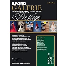 Ilford GALERIE Prestige Smooth Gloss 17x22 Inches, 25 Sheet Pack 2001741