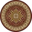 Home Dynamix Royalty 8083-200 Red 5-Feet 2-Inch Round Traditional Area Rug