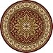 Home Dynamix Royalty 8083-200 Red 5-Feet 2-Inch Round Traditional Area Rug