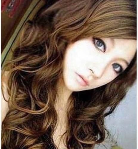 Hot Casual Sexy Stylish Fashion women Long Curly hair Full Wigs Wavy Wigs&Cap