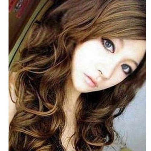 Hot Casual Sexy Stylish Fashion women Long Curly hair Full Wigs Wavy Wigs&Cap