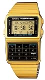Casio DBC611G-1D Men039s Gold Tone 25 Memory Calculator Databank Watch on sale