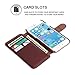 iPhone 6S Leather Flip Case - [Book Style] iPhone 6 Wallet Case Credit Card Slots ID Holder, [Slim Fit] Shockproof Protective Phone Cover for Apple iPhone 6/6S 4.7 inch (Dark Brown)
