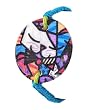 Blue Cord Multi Colored Shell Cat Design Adjustable Bracelet