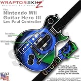 Alecias Swirl 01 Blue Skin by WraptorSkinz TM fits Nintendo Wii Guitar Hero ....