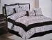 51qvKPM3KyL. SL75  8 Pieces Luxury Brown, Cream Beige with Floral Linen Comforter (106x96 in Inch) Set / Bed in a bag King Size Bedding