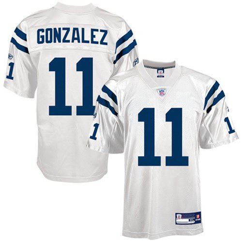 Anthony Gonzalez Jersey: Reebok White Replica #11 Indianapolis Colts Jersey - XX-Large