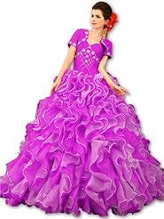 Satin/Tulle Fitted Quinceanera Dress  with a Brush/Sweep Train 
