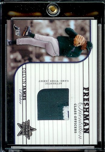 2002 Leaf Rookies & Stars Delvin James Freshman Orientation Jersey 21/50 Tampa Bay Devil Rays Baseball Card - Mint Condition - Shipped In Protective Display Case!