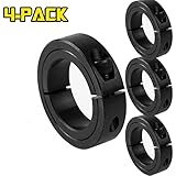 4-PACK Jeremywell&reg; 1-1/2'' (1.5'') Bore One-Piece Clamping Collar, Black Oxide Plating, 2-3/8 OD, 9/16 Width