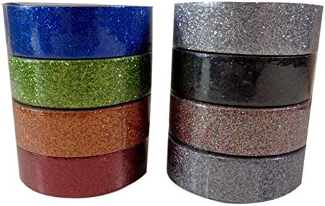 Bulk Buy: Scotch Expressions Glitter Tape Assorted Colors, .59 IN X 5.44 YD, Pack of (8) (Assorted BL)
