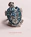 Luos Beautiful feng shui Turtle Sterling Silver Ring with Blue Crystals - Sr030