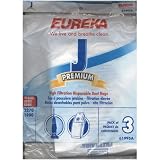 Eureka High Filtration Disposable Dust Bags, J Premium, 61995A (Pack of 3)