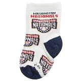 Washington Nationals White Infant 903 (0-13) All Over Team Logo Bootie Socks