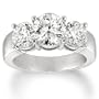 14k White Gold Diamond 3-Stone Ring (4 cttw, H-I, SI2-I1 Clarity), Size 7