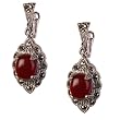 Onyx Earrings Sterling Silver Jewelry 1.25 inches