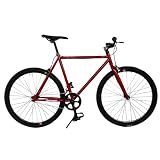 Retrospec Fixie Beta Series Fixed Gear Single Speed Urban Road Bike (Red/Black)