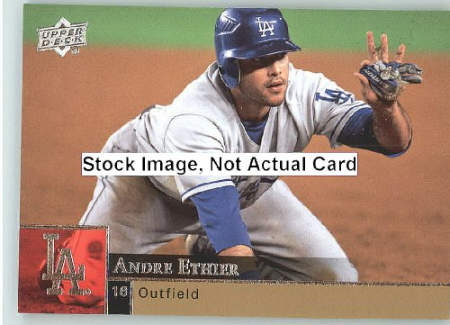 2009 Upper Deck Baseball Card # 201 Andre Ethier ( Dodgers ) MLB Trading Card in a Protrective Screw Down Display Case